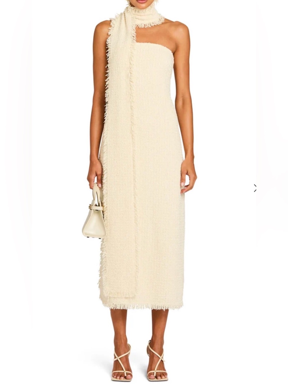 NWT SEROYA LOTT BOUCLE MIDI DRESS AND SCARF Size Medium